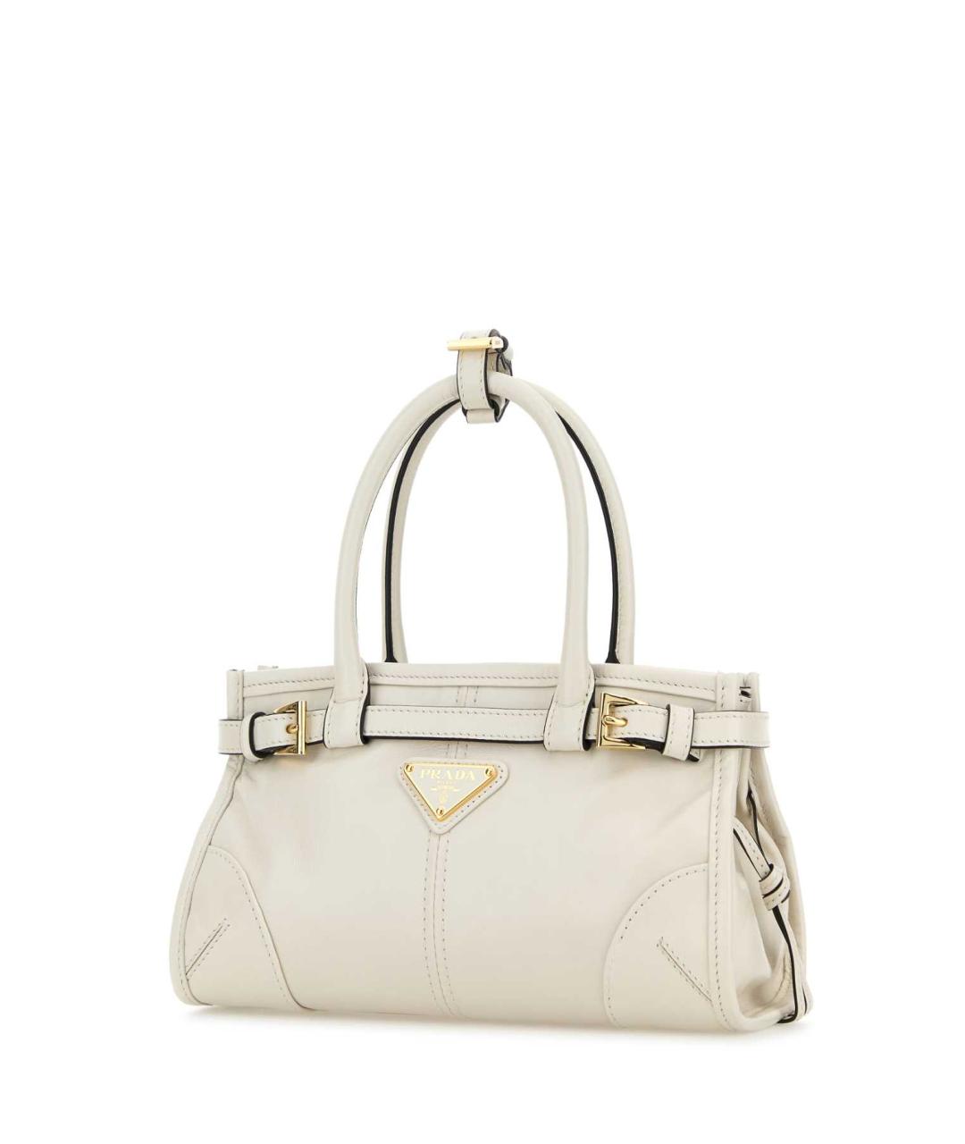 PRADA Белая кожаная сумка тоут, фото 2
