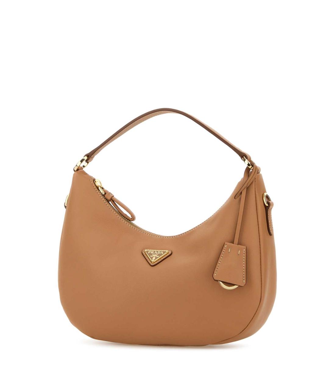 PRADA Бежевая кожаная сумка через плечо, фото 2