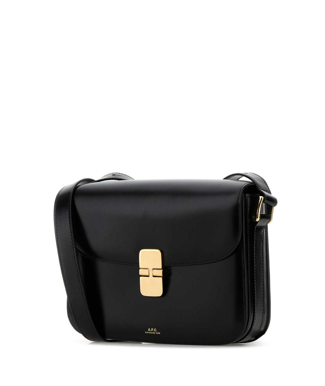 A.P.C. Черная кожаная сумка через плечо, фото 2