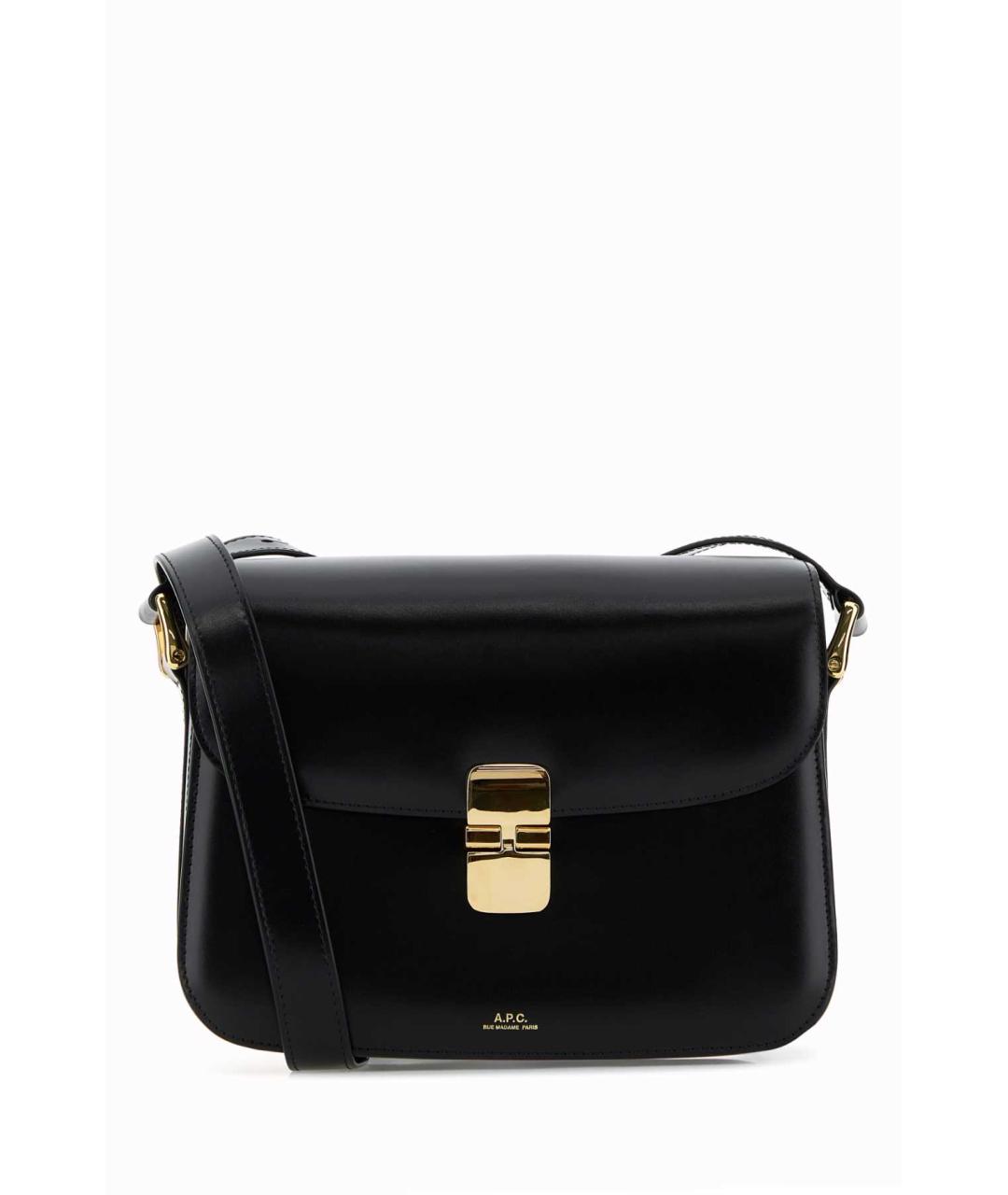 A.P.C. Черная кожаная сумка через плечо, фото 1
