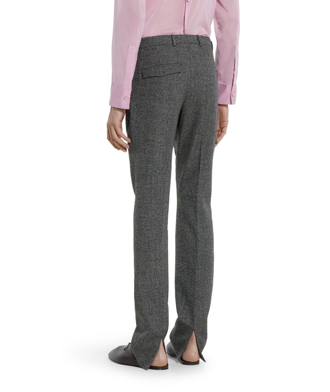 GUCCI Антрацитовые шерстяные повседневные брюки, фото 3