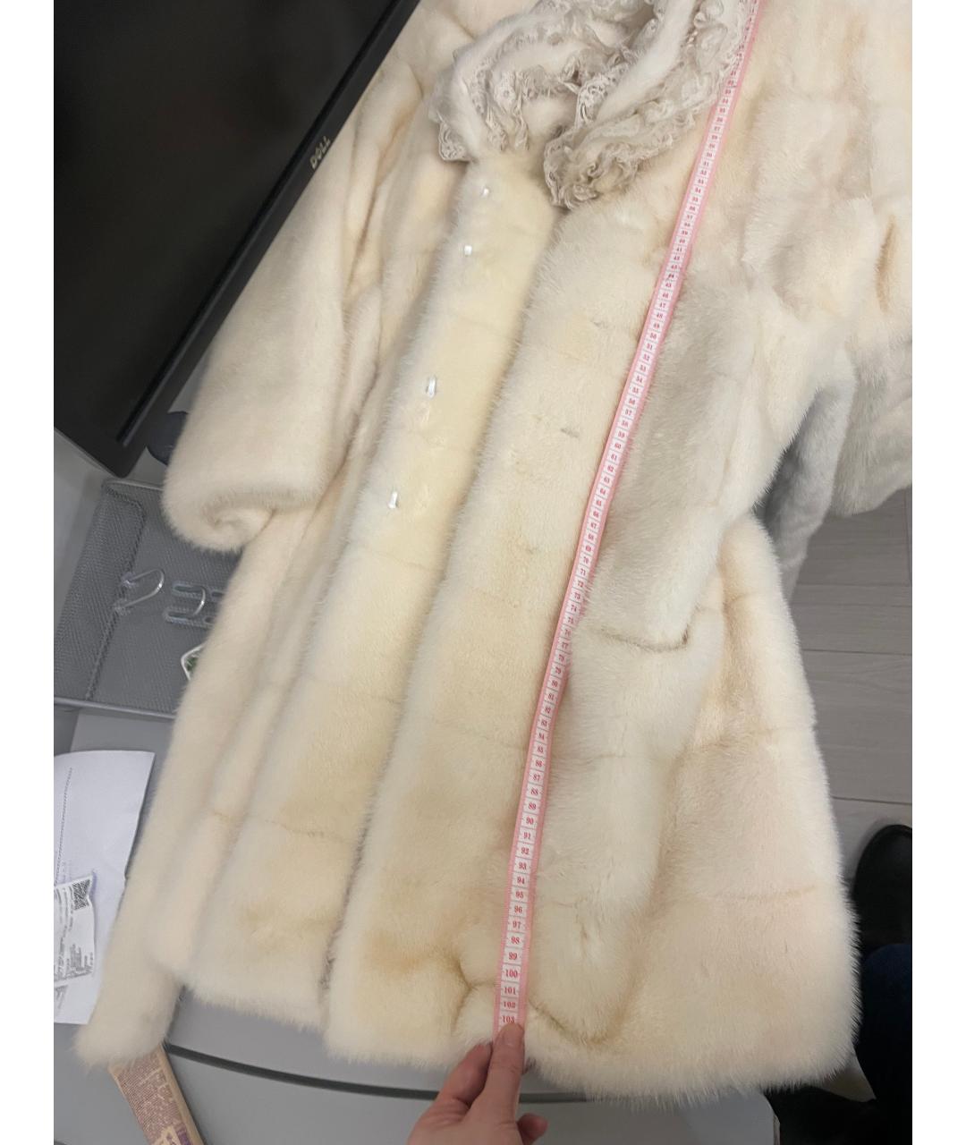 VALENTINO Белая меховая шуба, фото 8