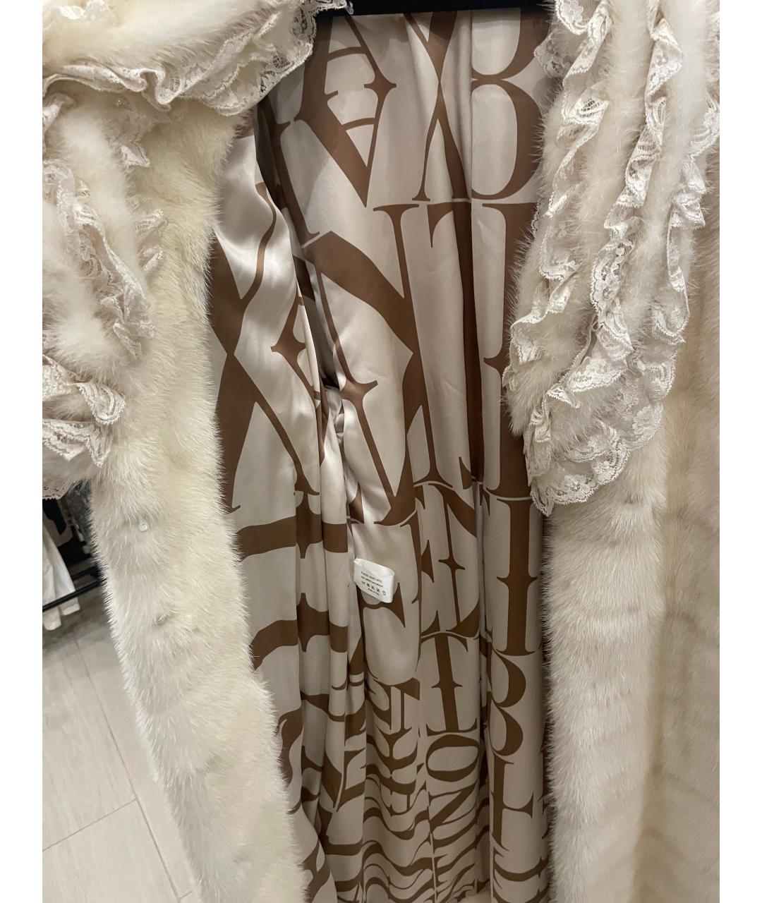 VALENTINO Белая меховая шуба, фото 3