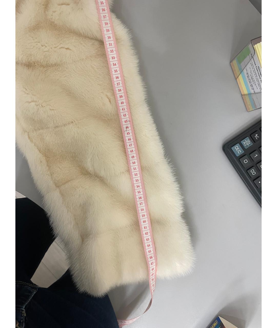 VALENTINO Белая меховая шуба, фото 6