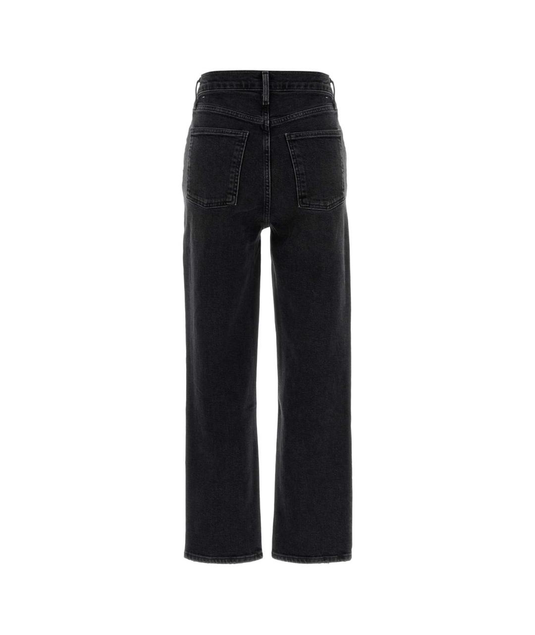 AGOLDE Черные хлопко-эластановые прямые джинсы, фото 2