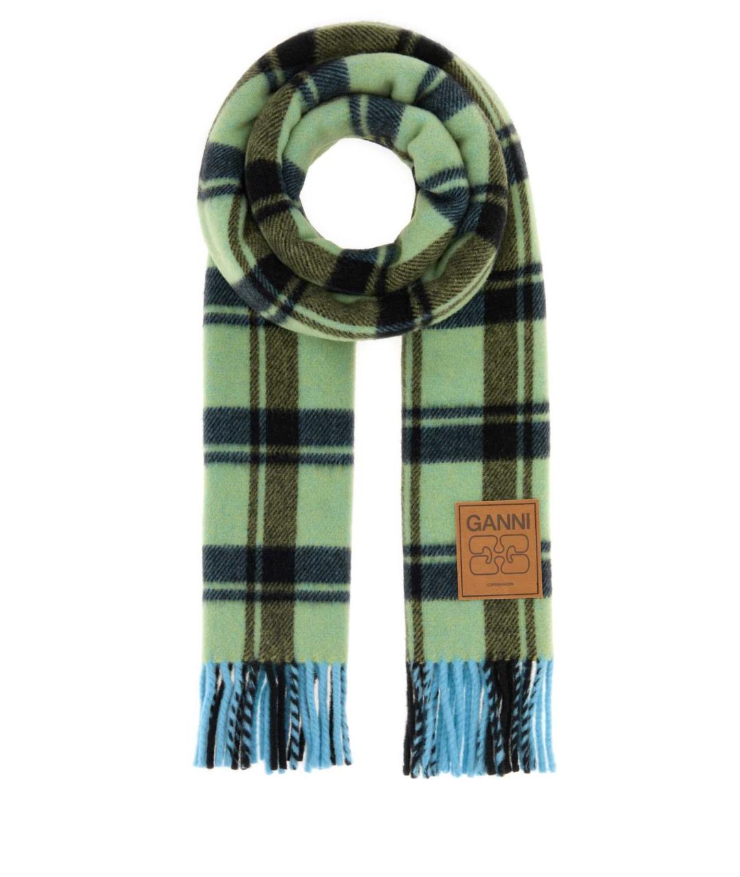 GANNI Мульти шерстяной шарф, фото 1
