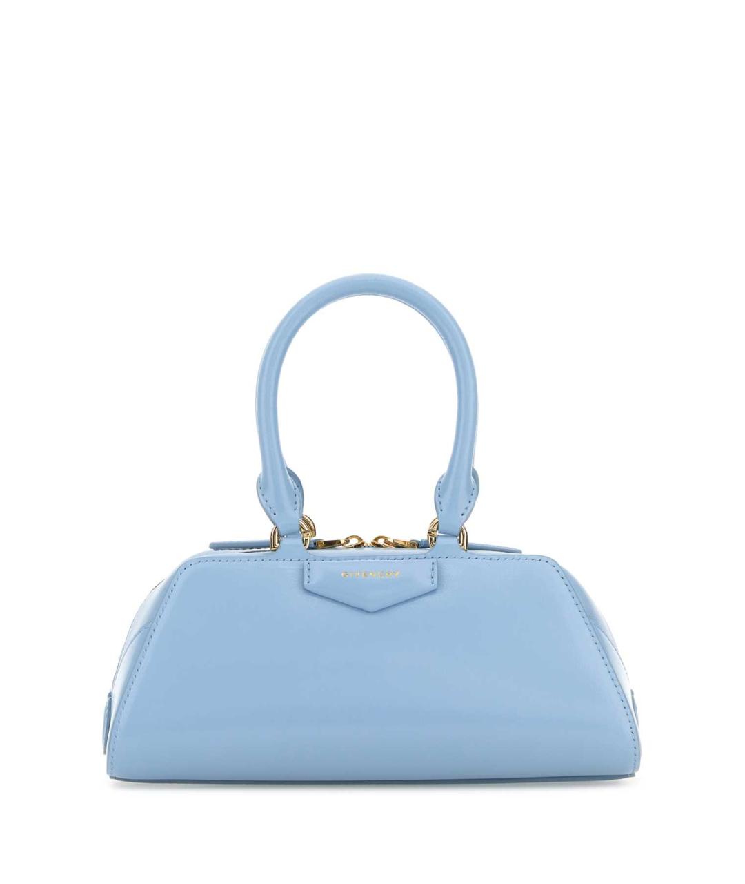 GIVENCHY Голубая кожаная сумка с короткими ручками, фото 1