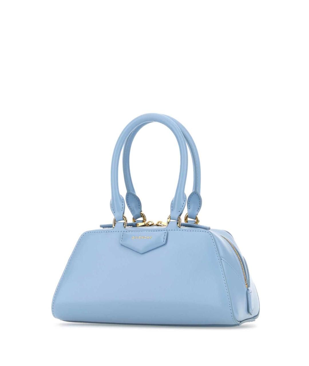 GIVENCHY Голубая кожаная сумка с короткими ручками, фото 2