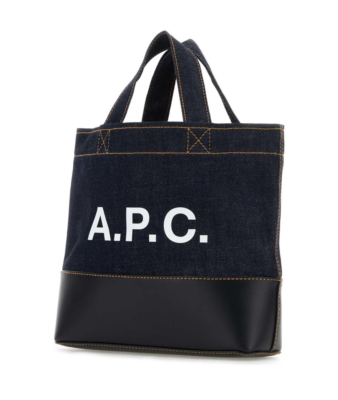 A.P.C. Синяя кожаная сумка тоут, фото 2