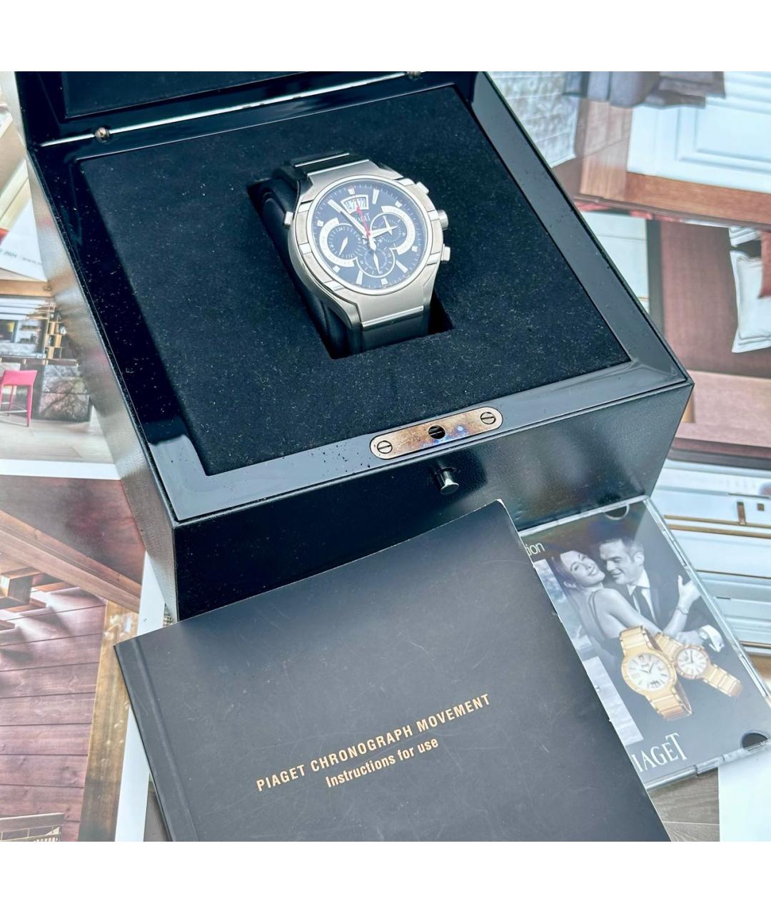 PIAGET Черные титановые часы, фото 4