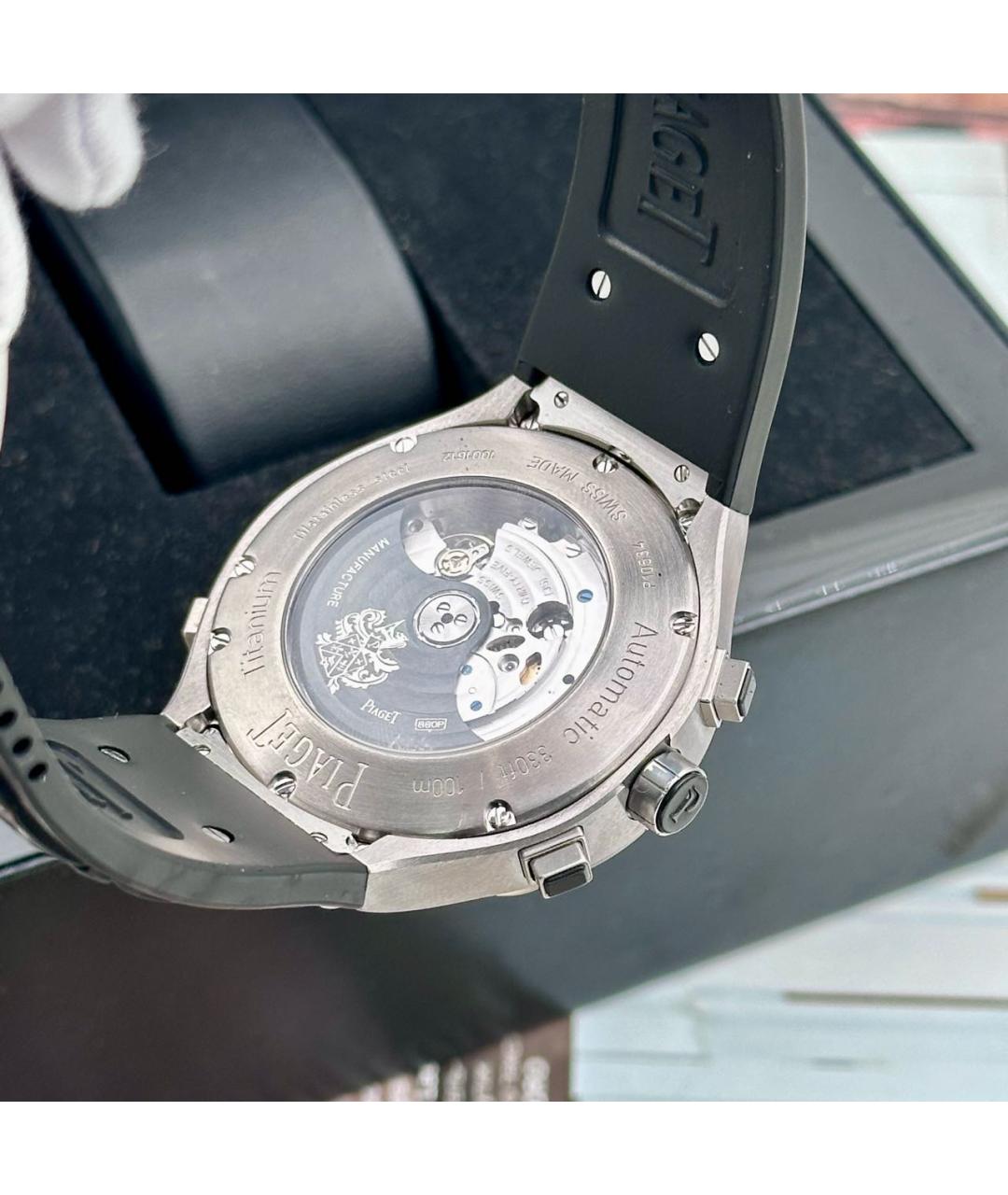 PIAGET Черные титановые часы, фото 3