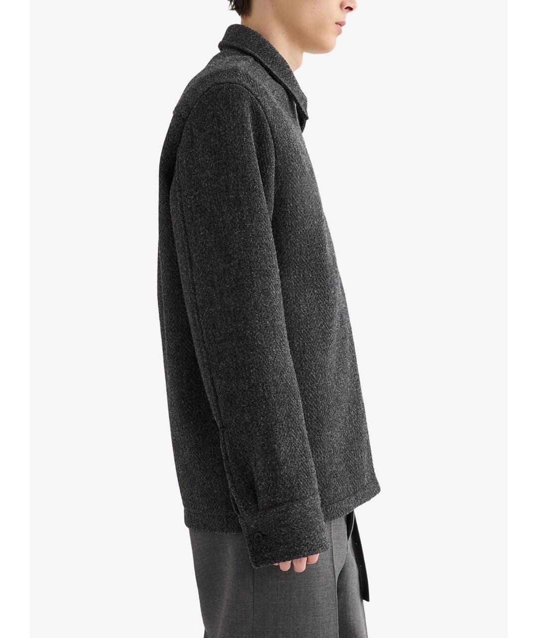 JIL SANDER Серая шерстяная куртка, фото 4