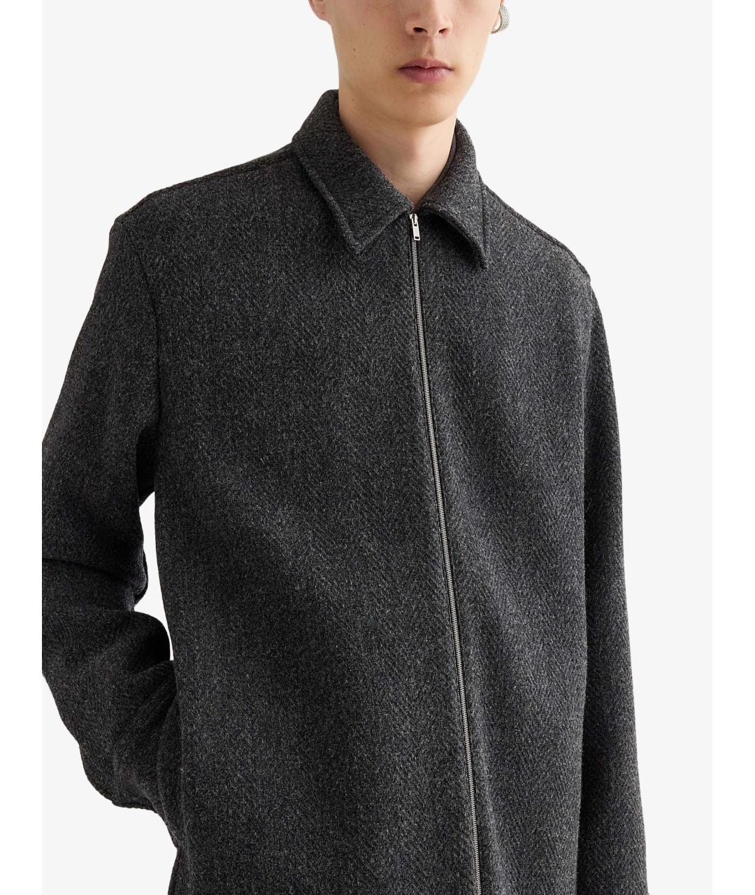 JIL SANDER Серая шерстяная куртка, фото 3