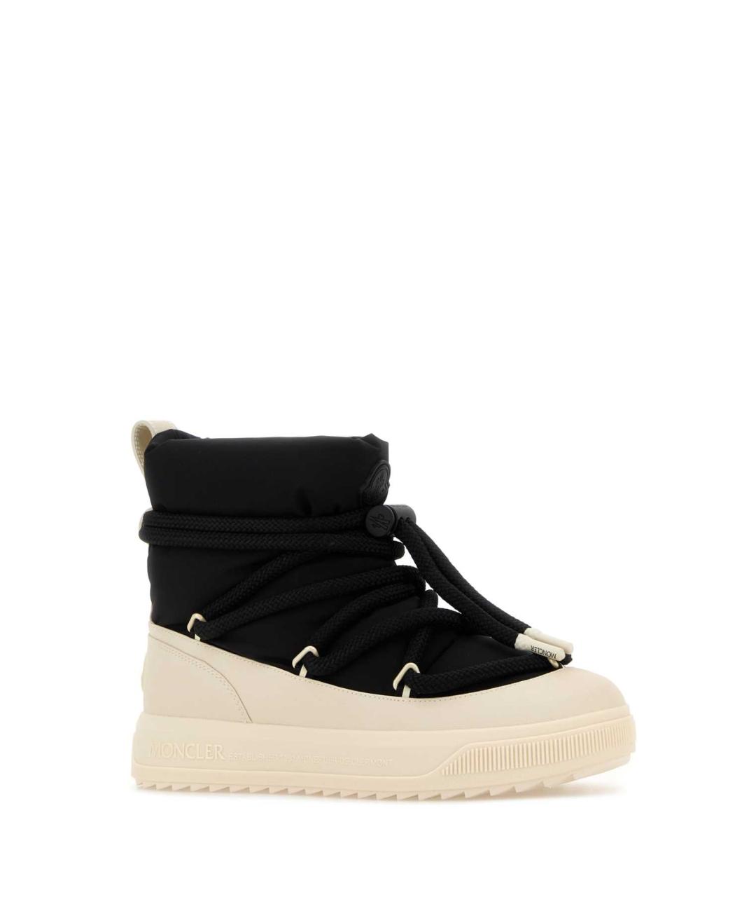 MONCLER Черные текстильные высокие ботинки, фото 2