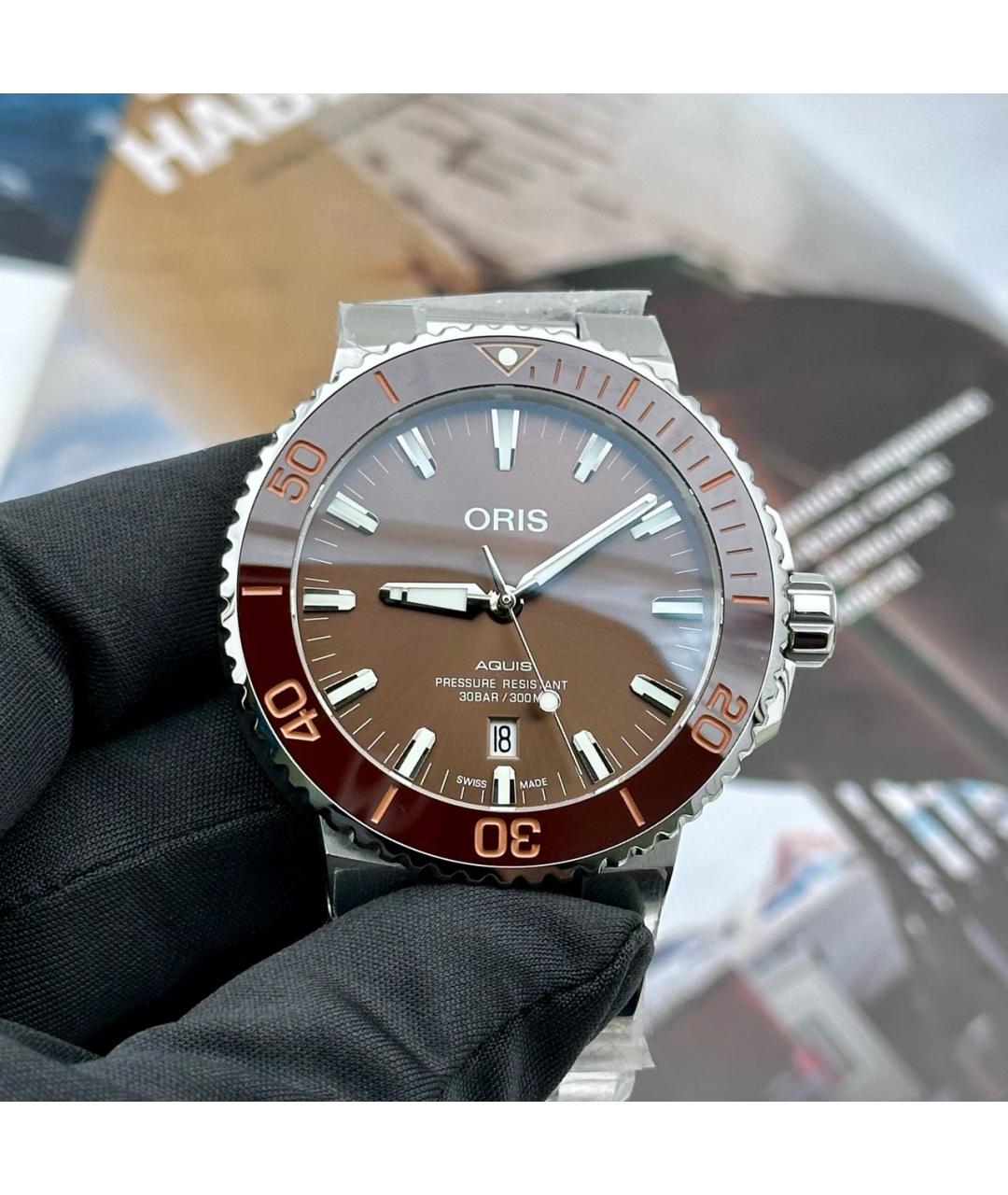 ON Серебряные стальные часы, фото 7