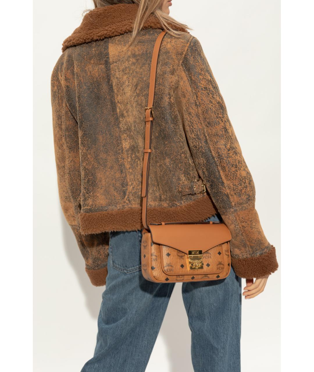 MCM Коричневая замшевая сумка через плечо, фото 3