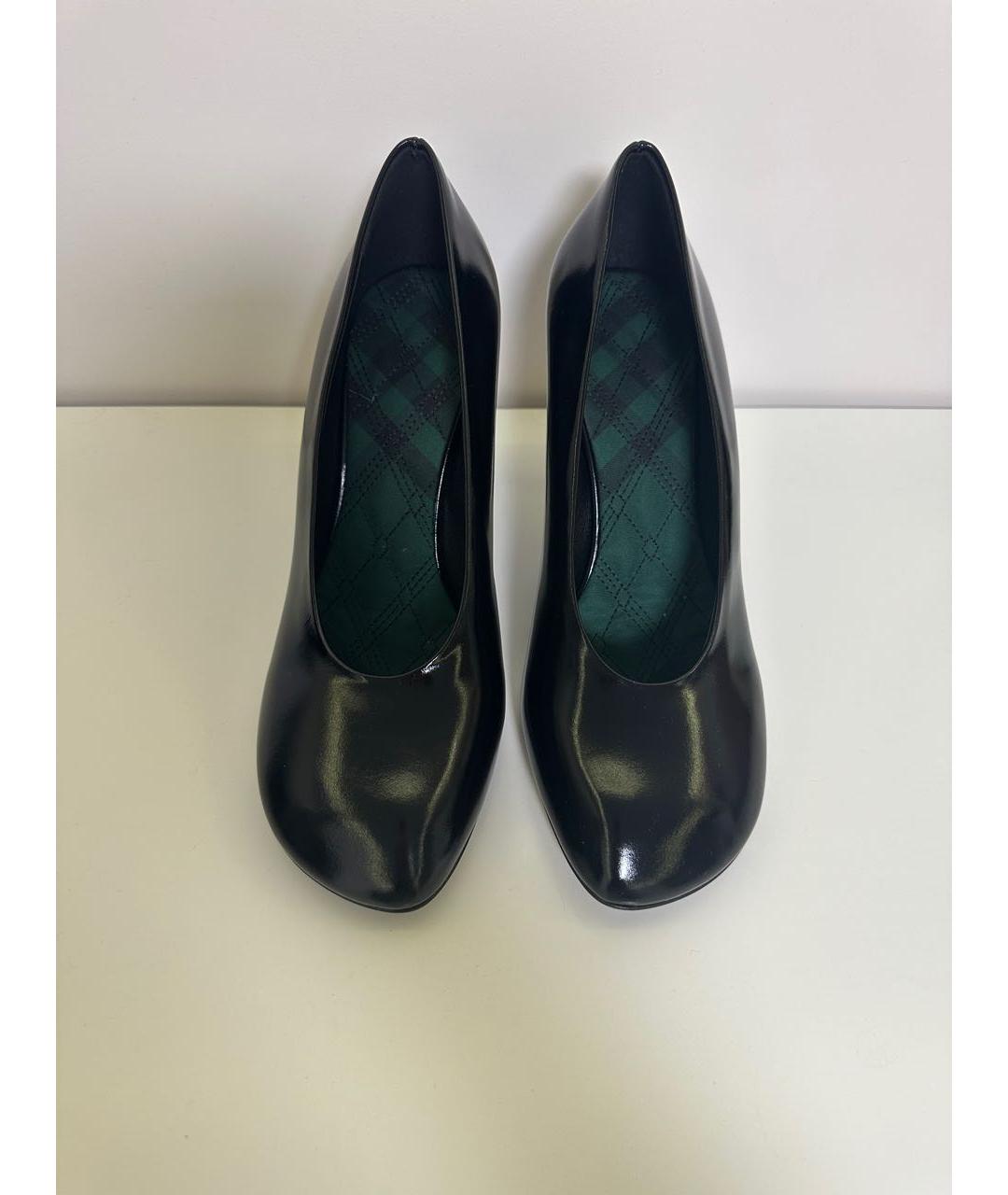 BURBERRY Черные кожаные туфли, фото 3