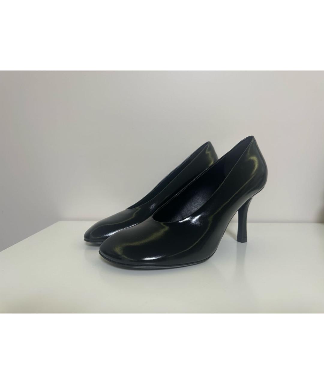 BURBERRY Черные кожаные туфли, фото 2