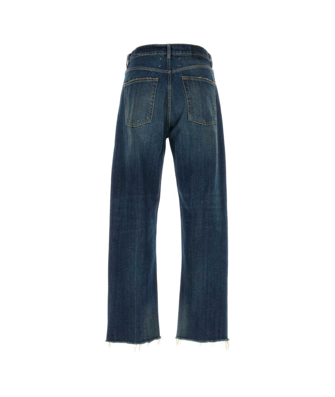 MAISON MARGIELA Синие хлопковые повседневные брюки, фото 2