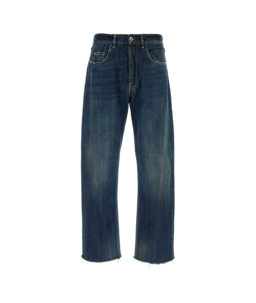 MAISON MARGIELA Синие хлопковые повседневные брюки, фото 1