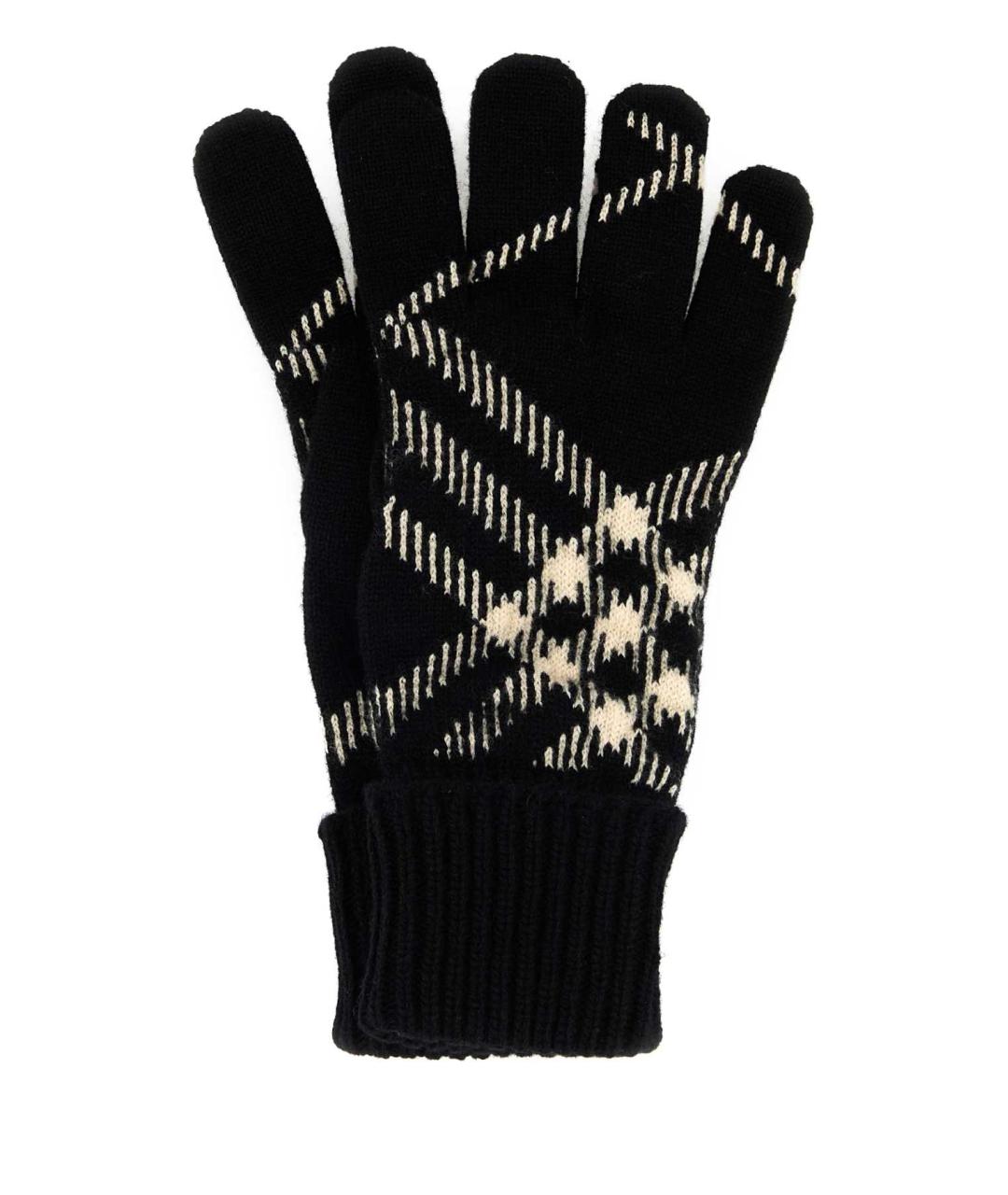 BURBERRY Черные кашемировые перчатки, фото 1