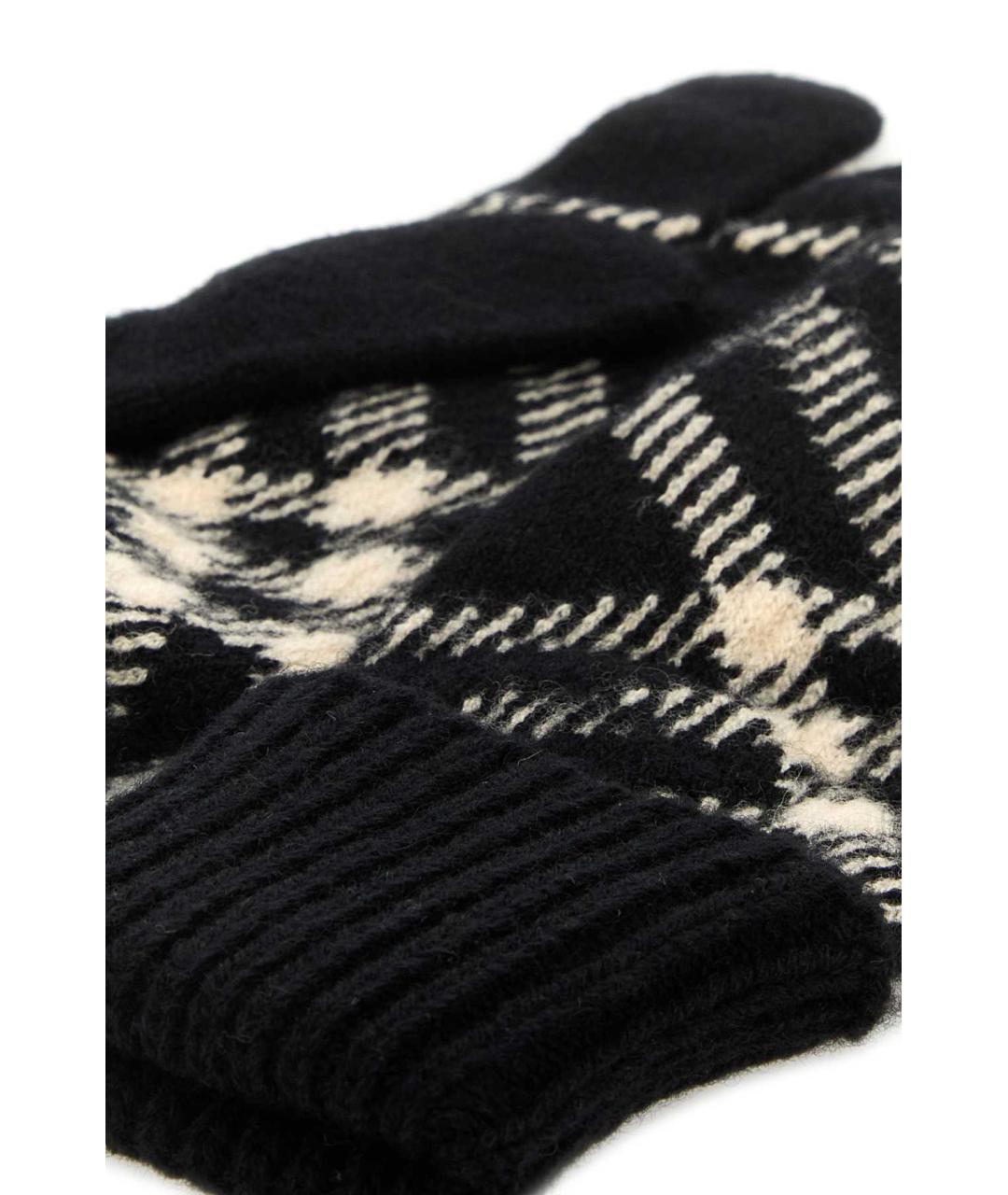 BURBERRY Черные кашемировые перчатки, фото 2