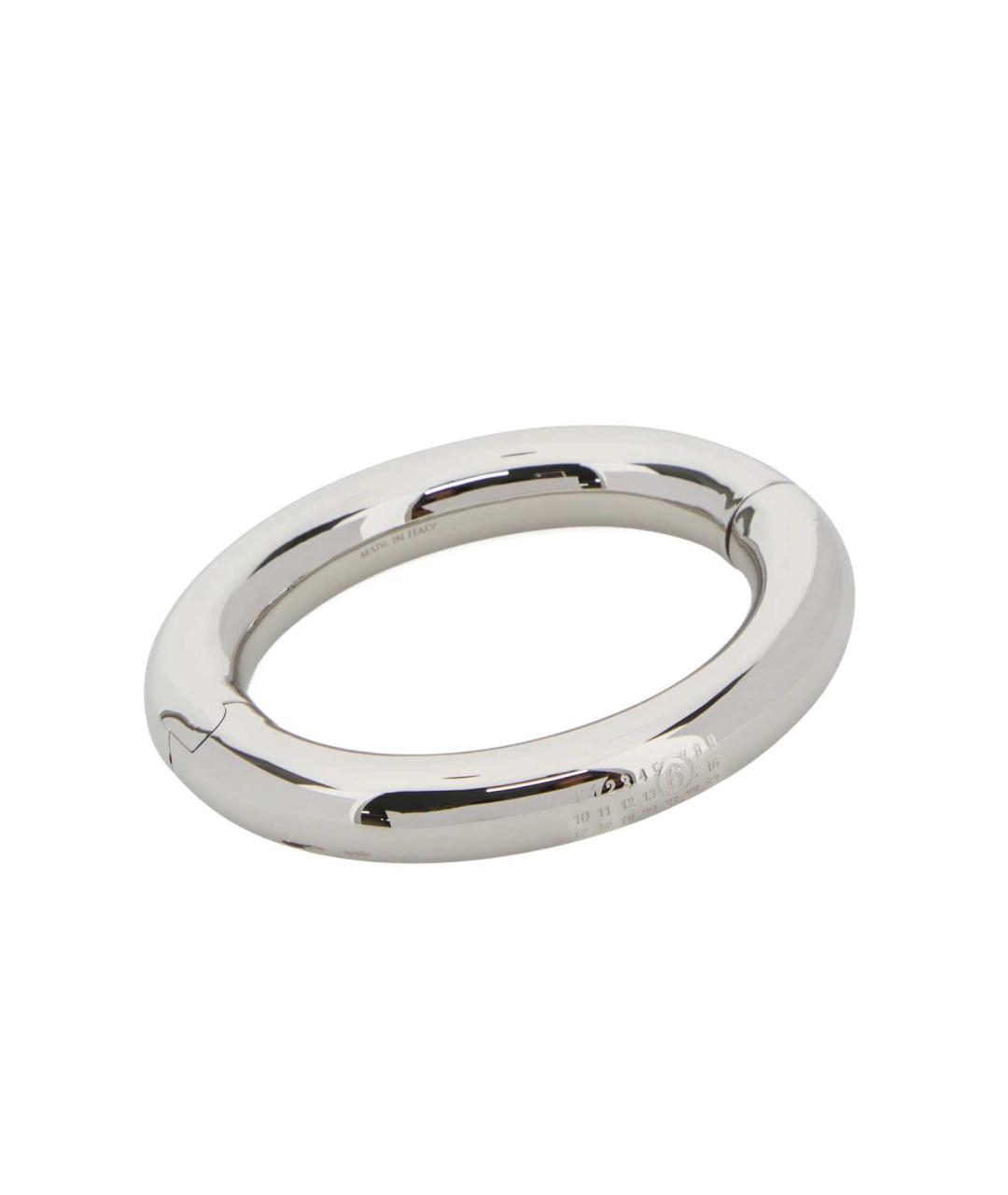 MM6 MAISON MARGIELA Серебрянный металлический браслет, фото 2