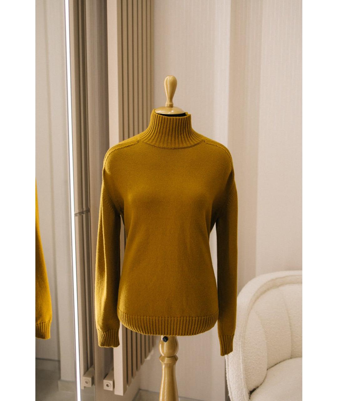 GENTRY PORTOFINO Горчичный кашемировый джемпер / свитер, фото 6