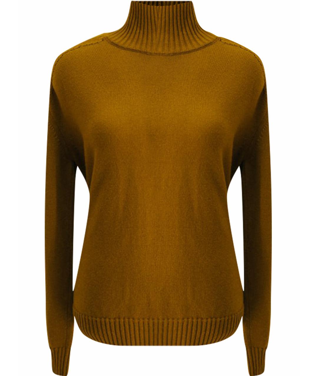 GENTRY PORTOFINO Горчичный кашемировый джемпер / свитер, фото 1