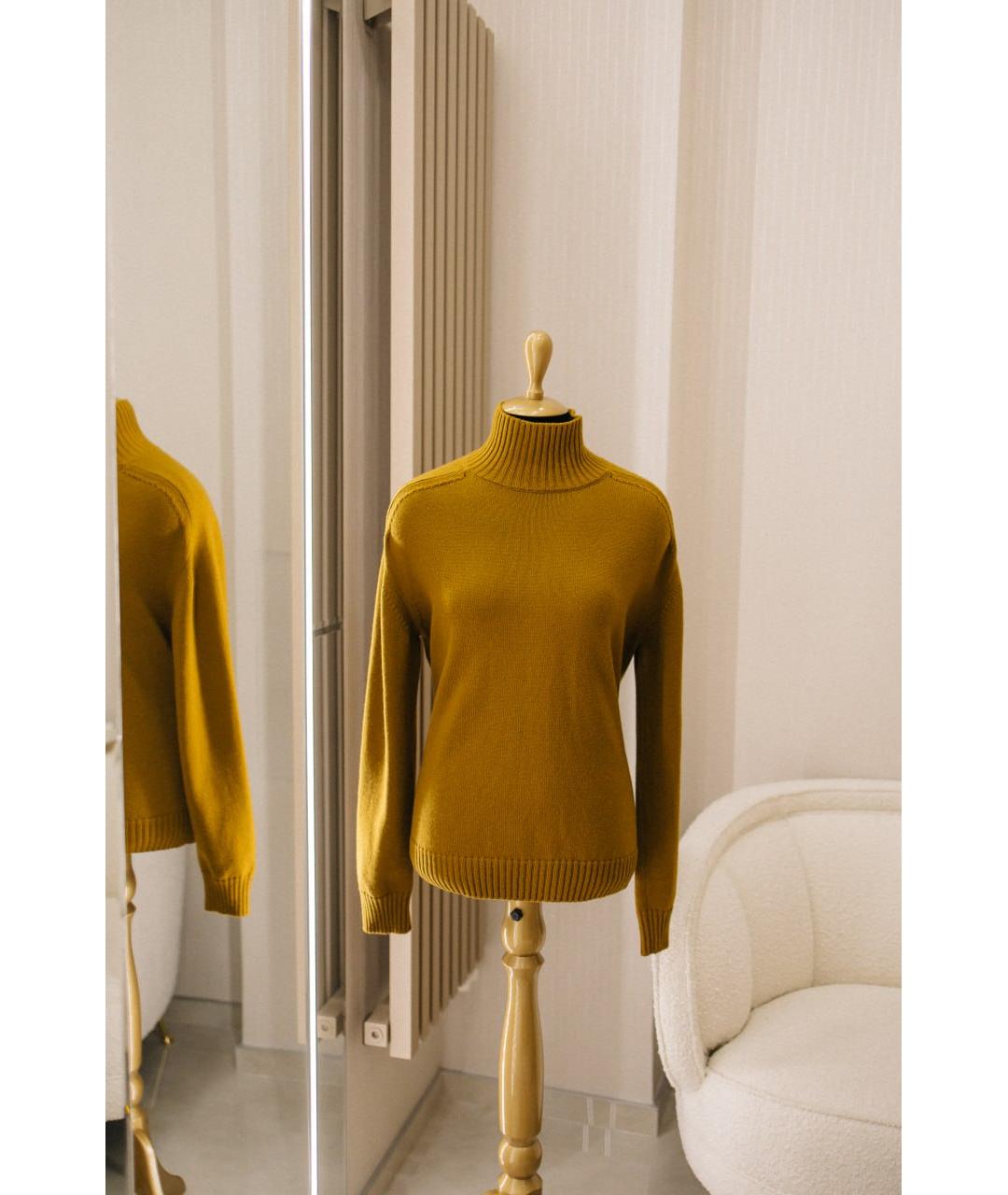 GENTRY PORTOFINO Горчичный кашемировый джемпер / свитер, фото 2