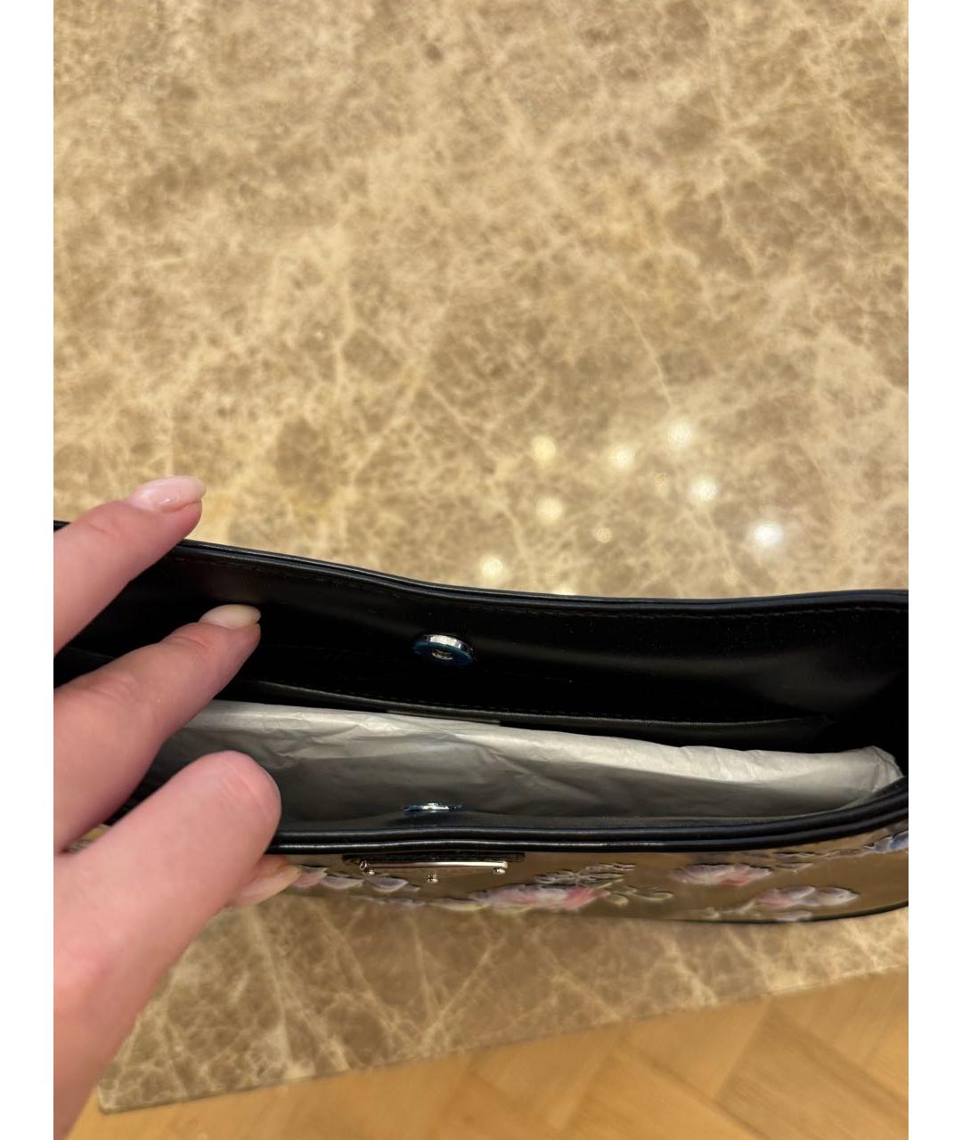 PRADA Черная кожаная сумка с короткими ручками, фото 4