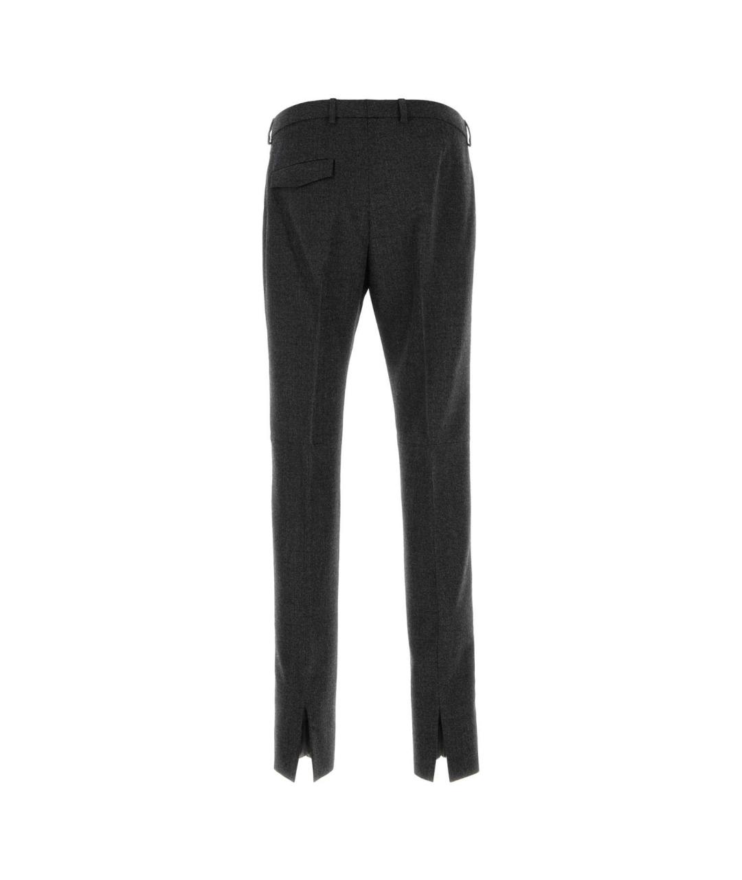 GUCCI Серые шерстяные повседневные брюки, фото 2