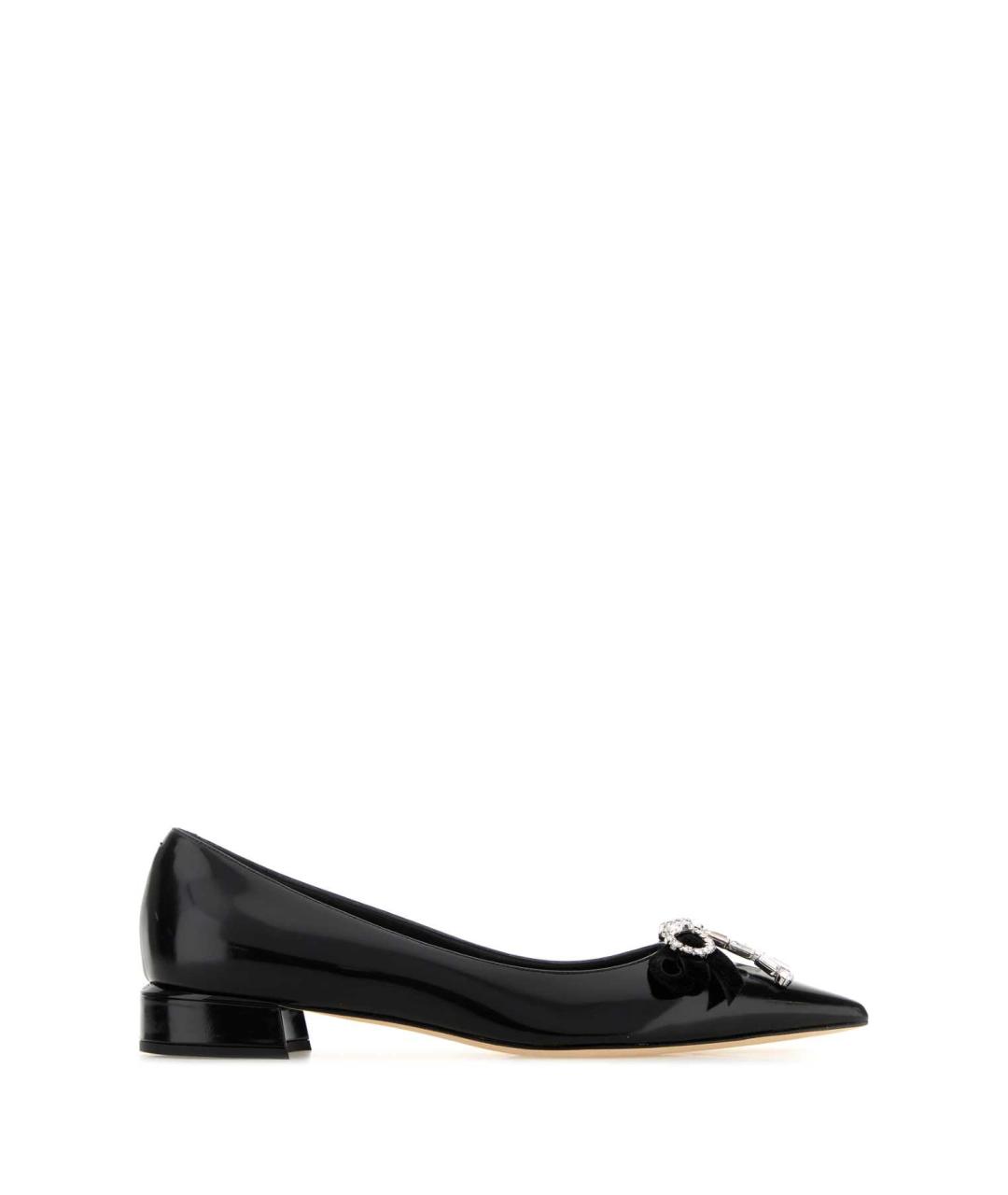 JIMMY CHOO Черные кожаные балетки, фото 1