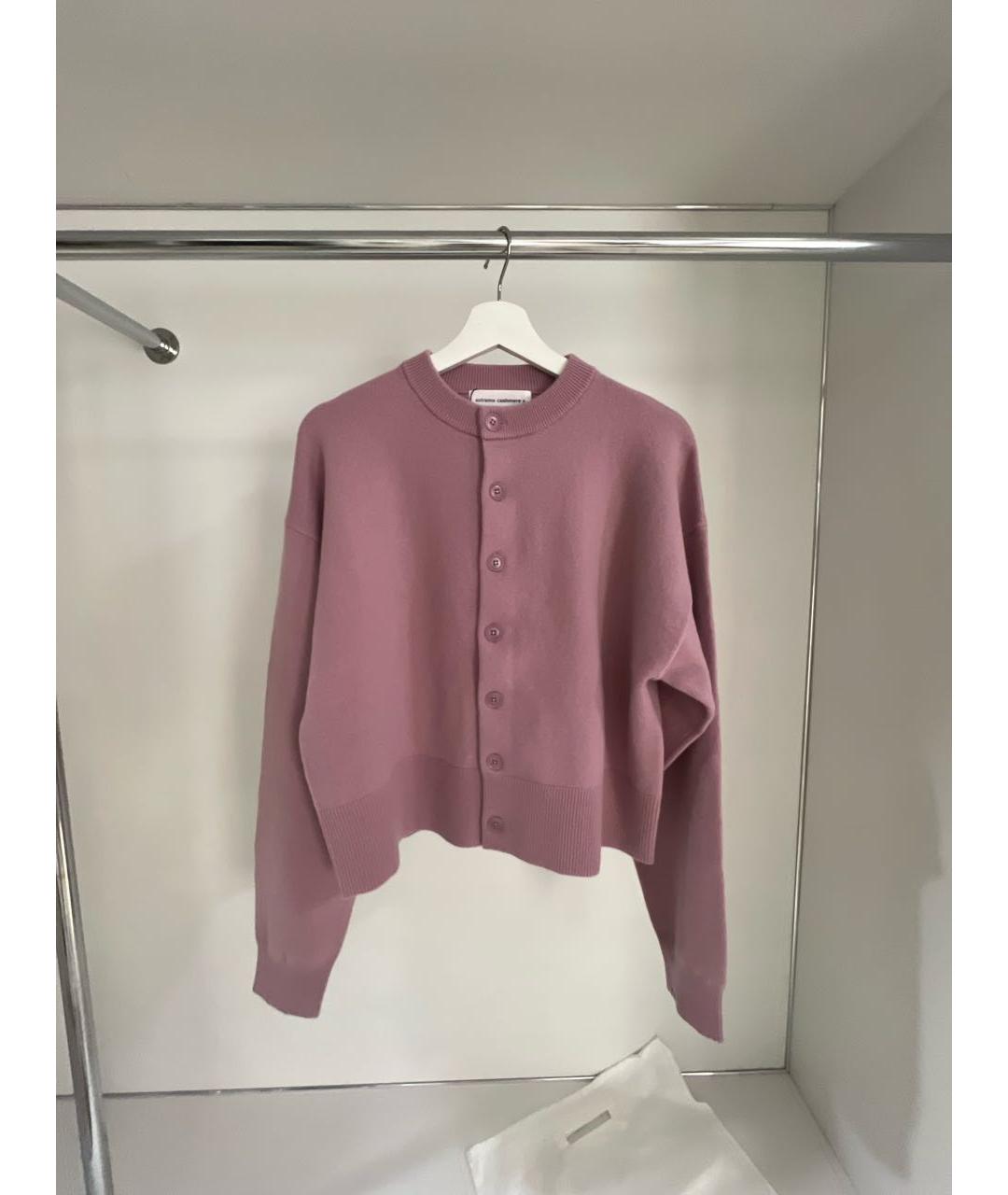 EXTREME CASHMERE Розовый кашемировый кардиган, фото 9