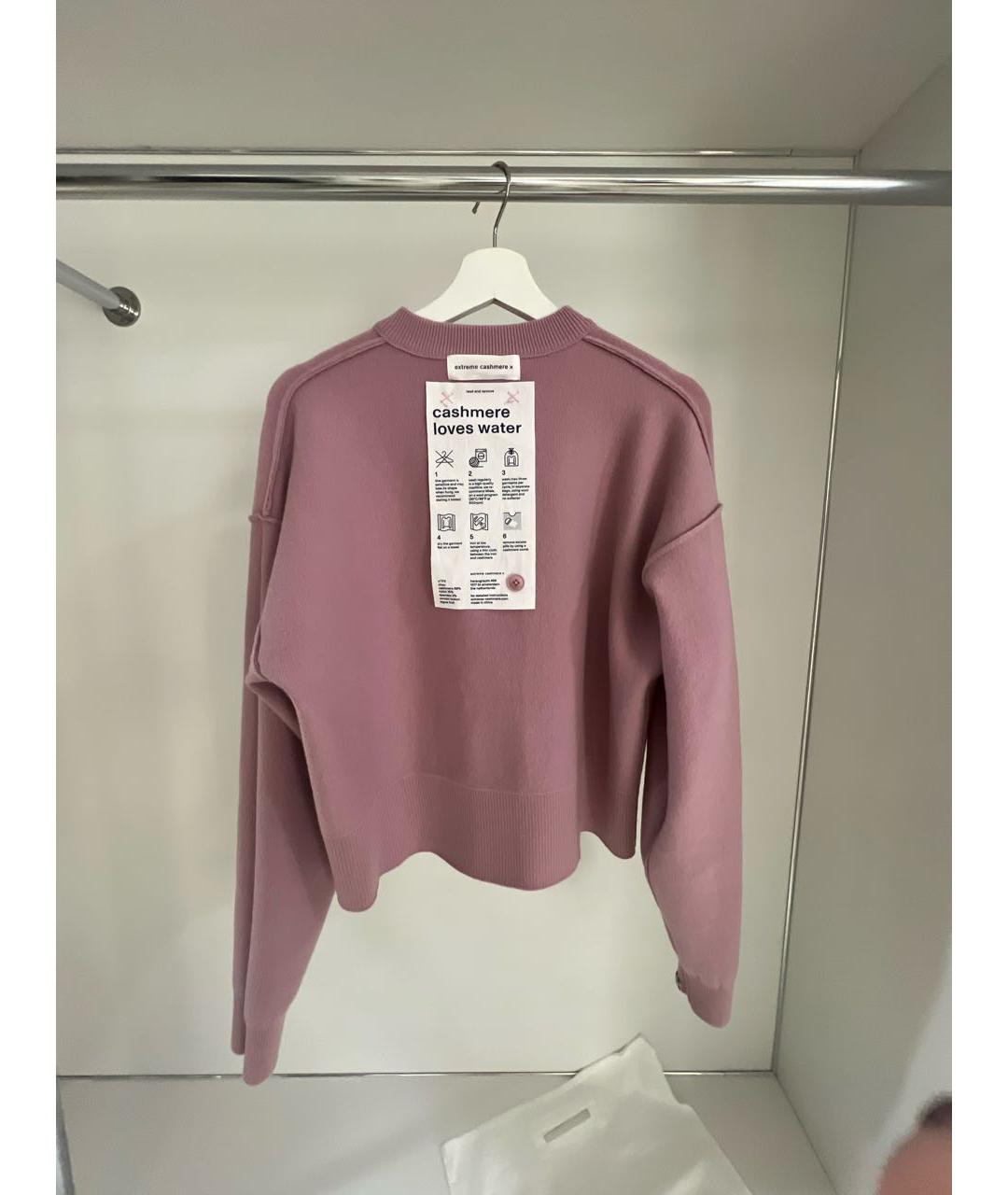 EXTREME CASHMERE Розовый кашемировый кардиган, фото 3