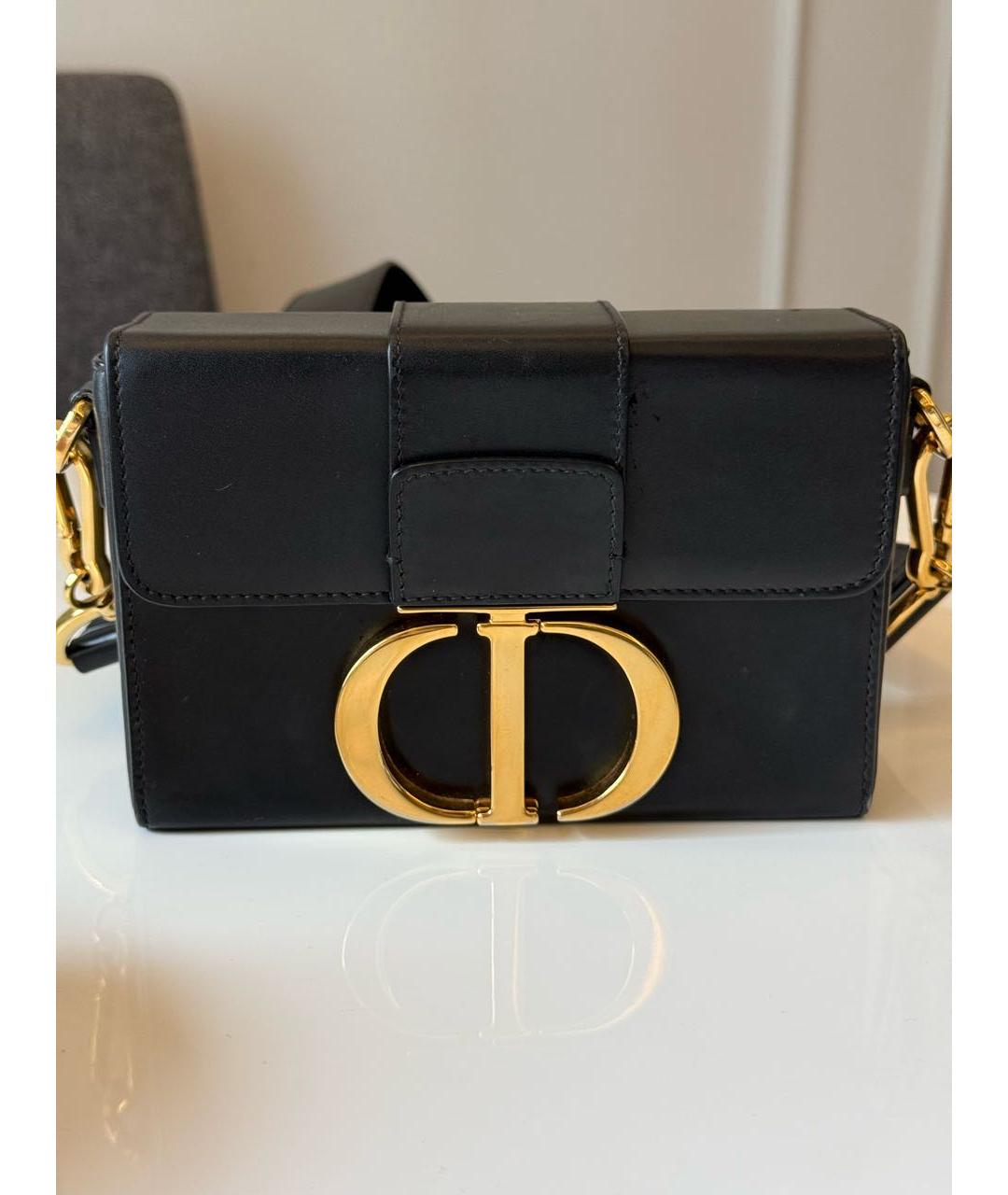 CHRISTIAN DIOR Черная кожаная сумка через плечо, фото 2