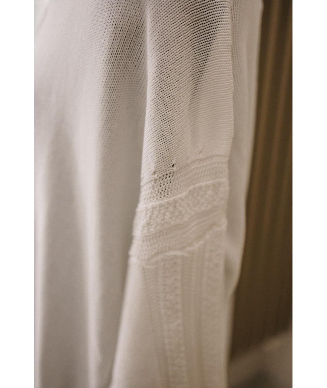 ERMANNO SCERVINO Белый хлопковый джемпер / свитер, фото 5
