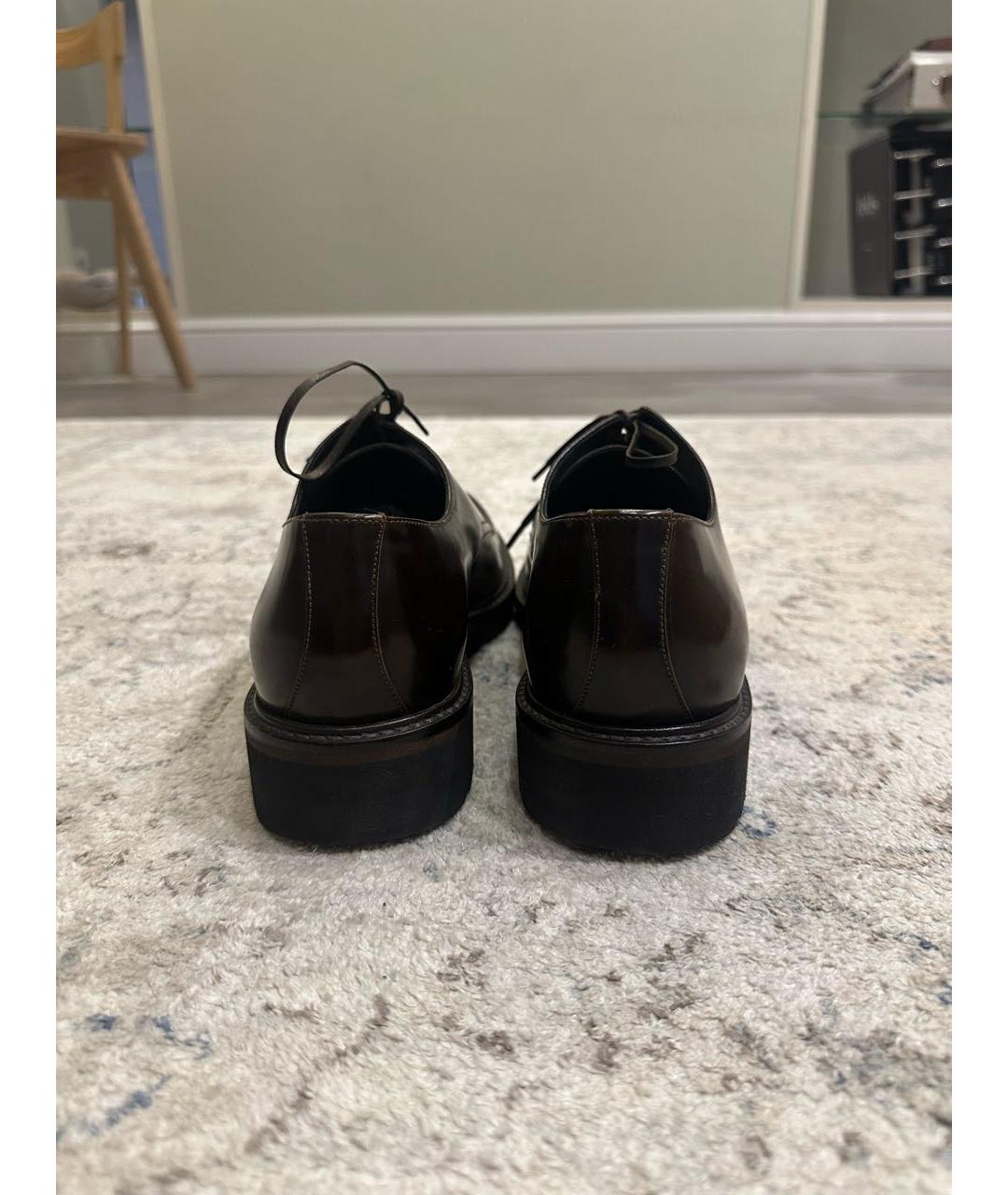 DOLCE&GABBANA Коричневые кожаные туфли, фото 4