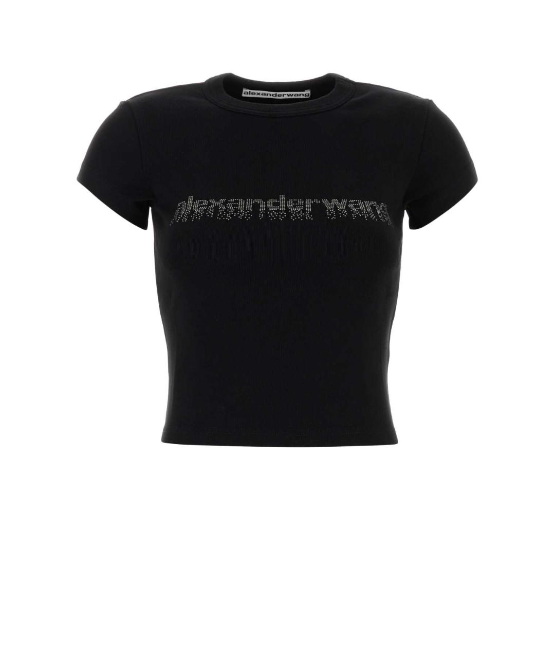 ALEXANDER WANG Черная хлопковая футболка, фото 1