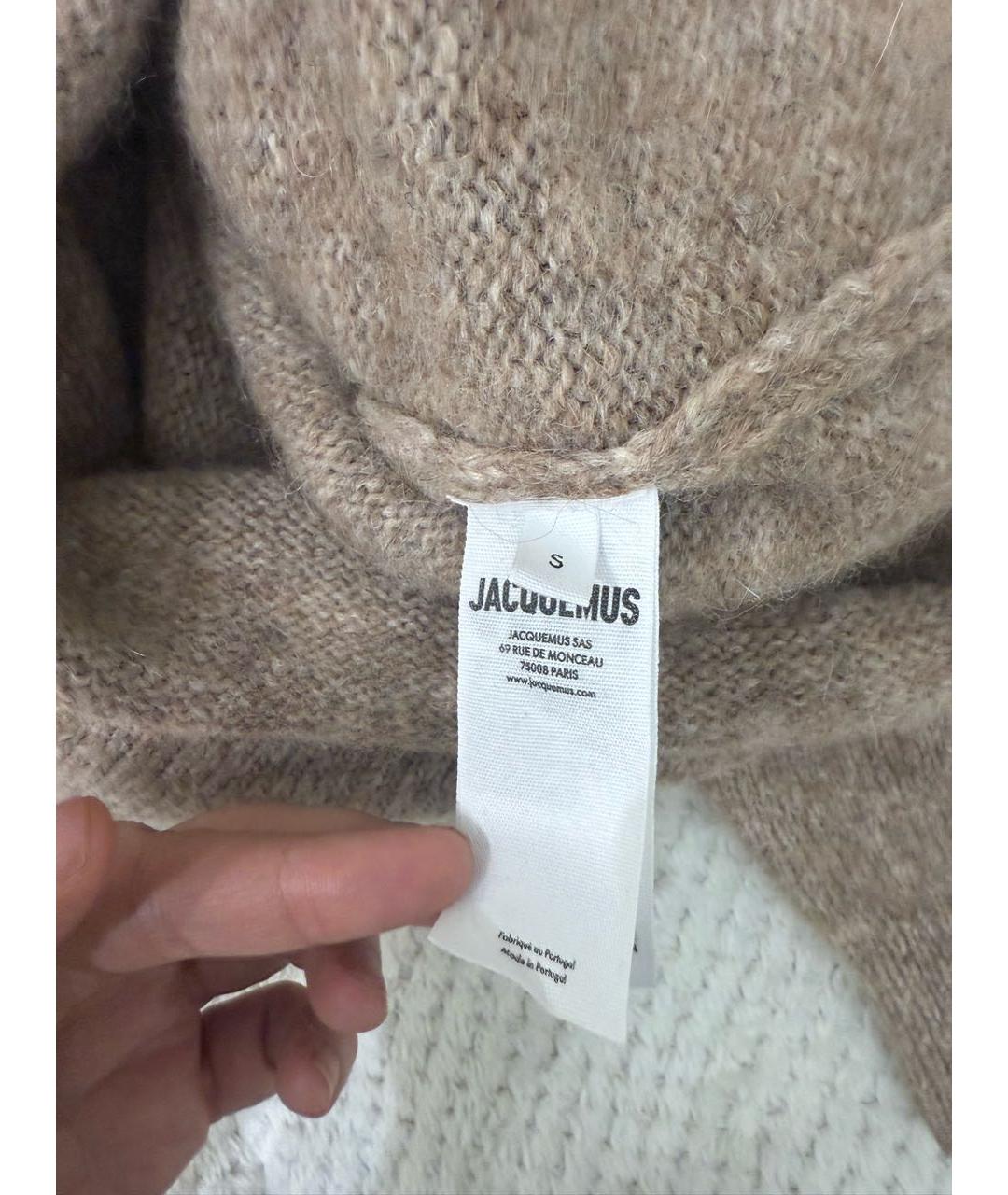 JACQUEMUS Коричневый шерстяной джемпер / свитер, фото 4