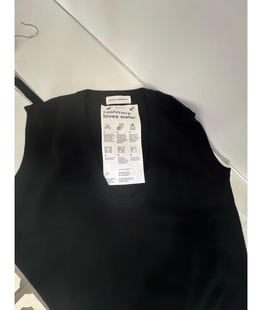 EXTREME CASHMERE Черная кашемировая жилетка, фото 5