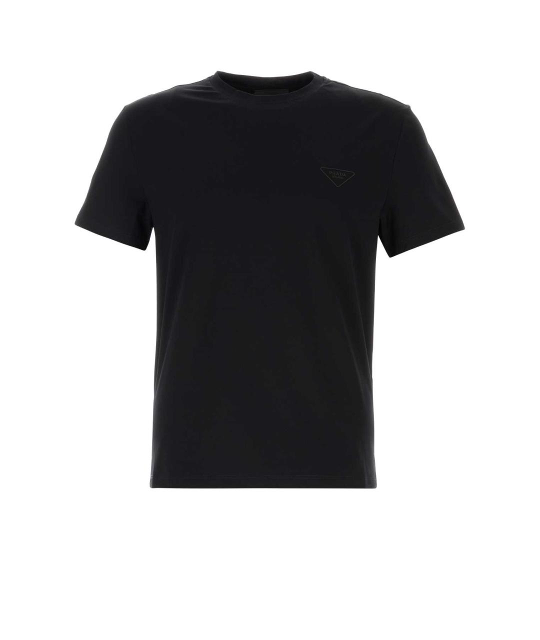 PRADA Черная хлопковая футболка, фото 1