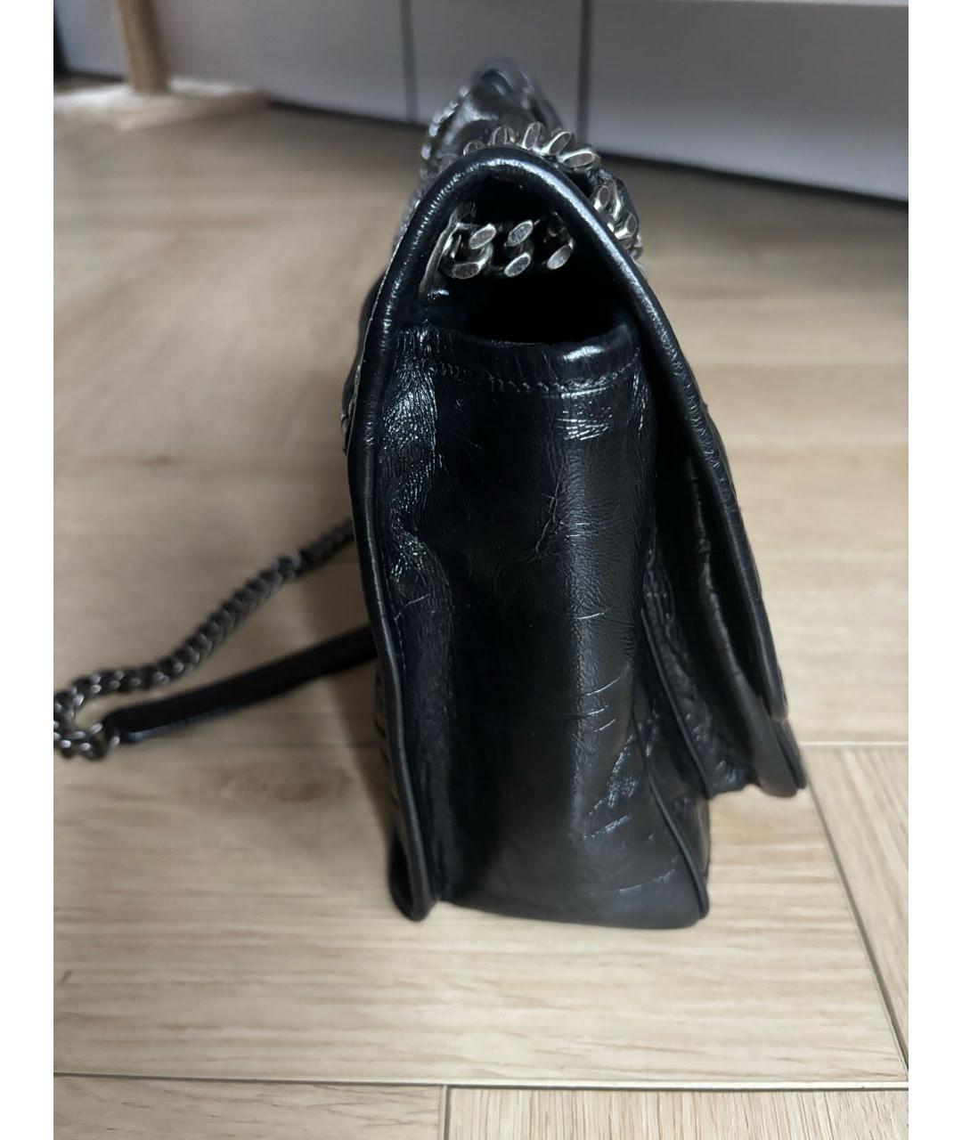 SAINT LAURENT Черная сумка через плечо из лакированной кожи, фото 3