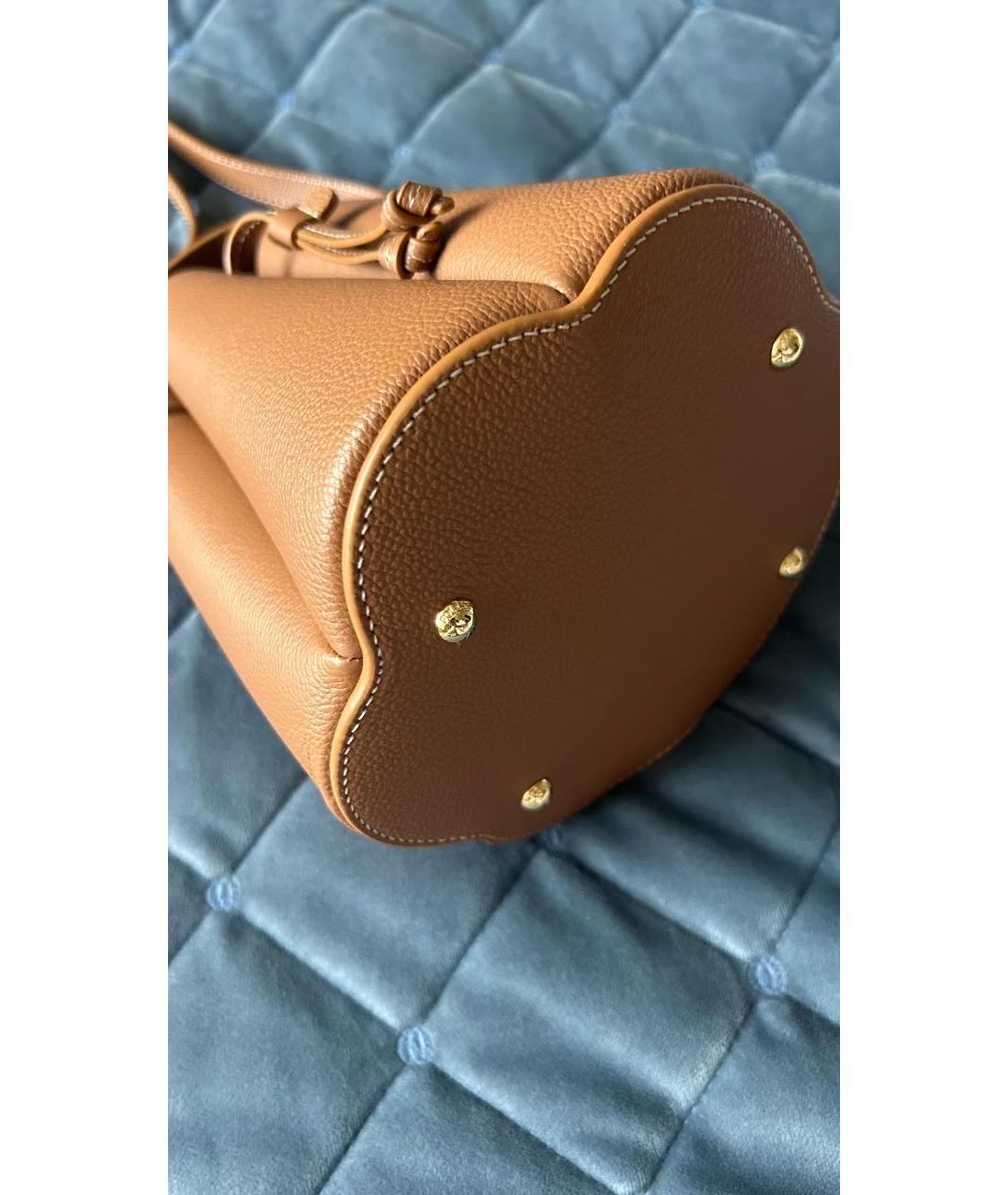 POLENE Коричневая кожаная сумка через плечо, фото 4