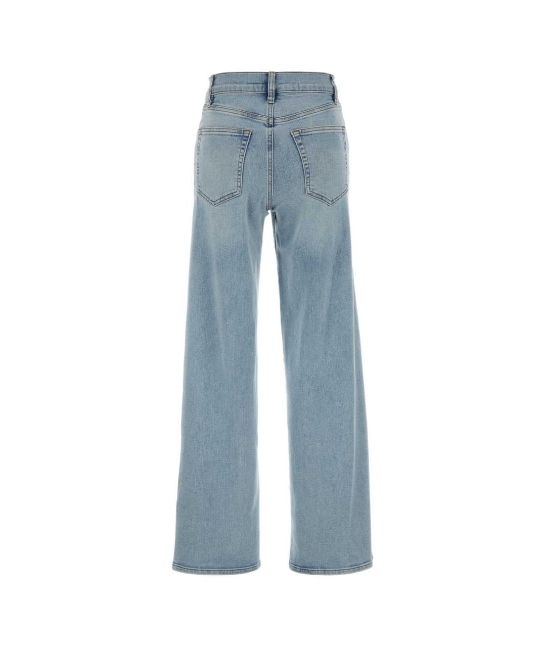 FRAME Голубые хлопковые прямые джинсы, фото 2