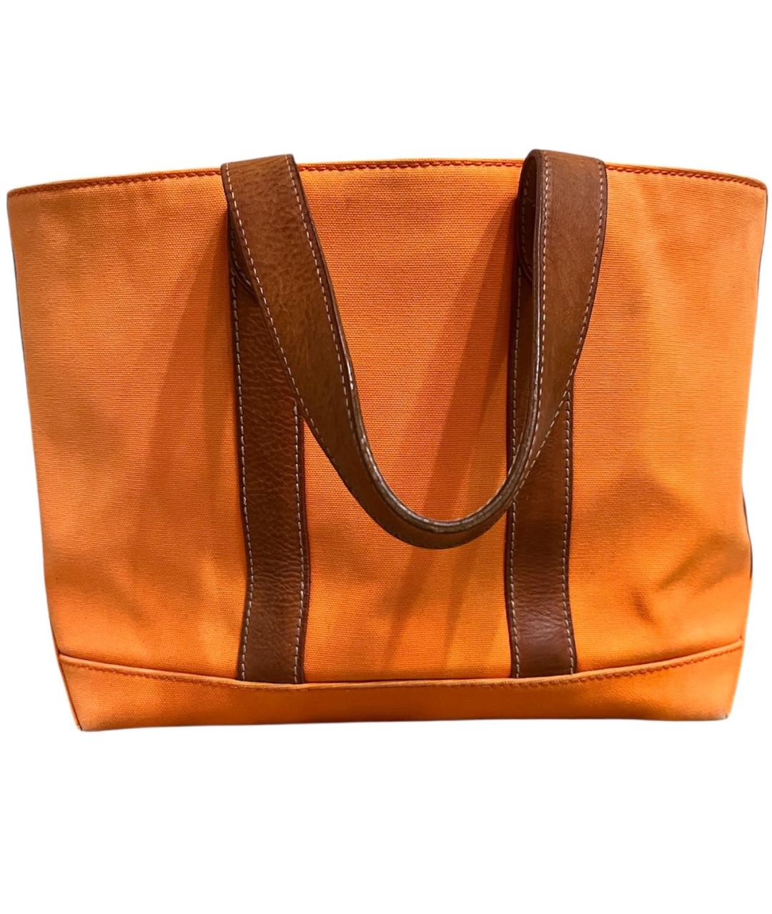 POLO RALPH LAUREN Оранжевая тканевая сумка с короткими ручками, фото 3