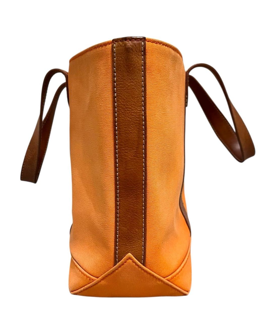 POLO RALPH LAUREN Оранжевая тканевая сумка с короткими ручками, фото 2