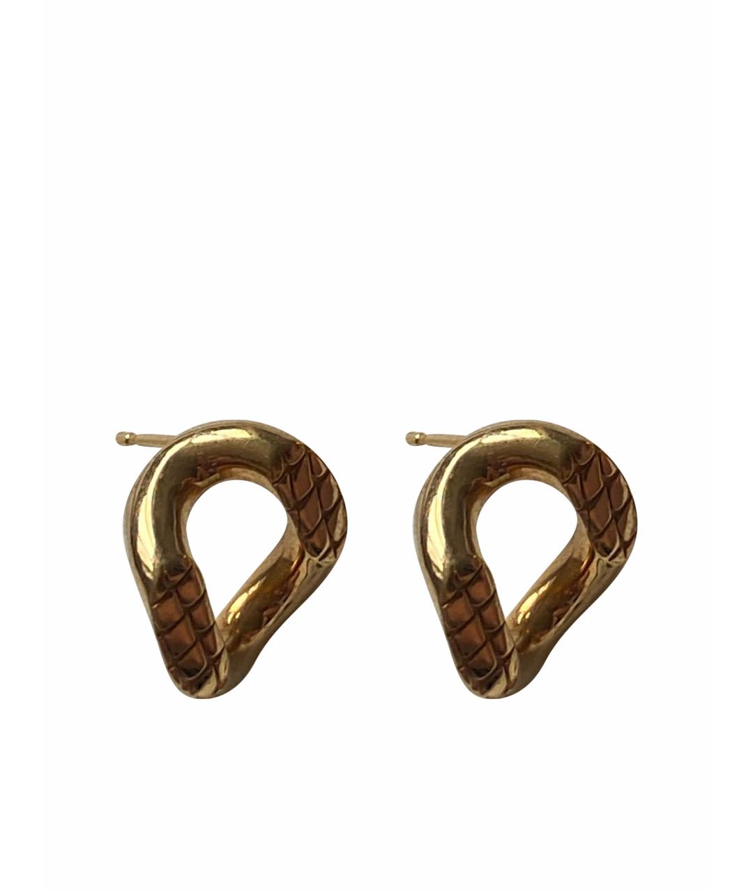 CELINE Золотые металлические серьги, фото 1