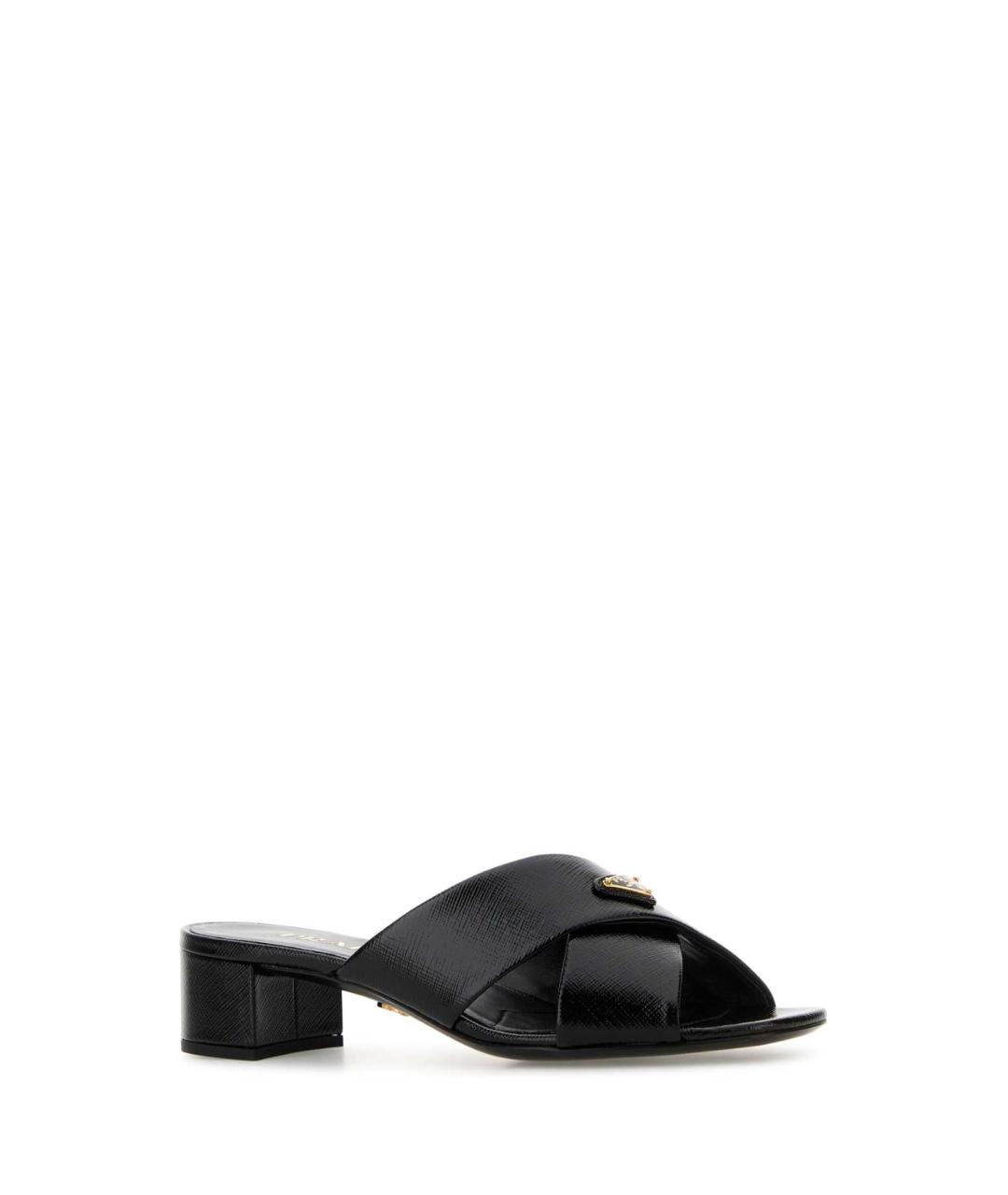 PRADA Черные кожаные мюли, фото 2