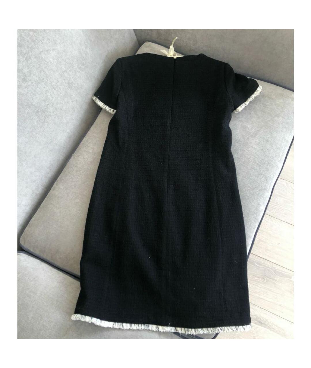 WEEKEND MAX MARA Черное хлопковое повседневное платье, фото 2